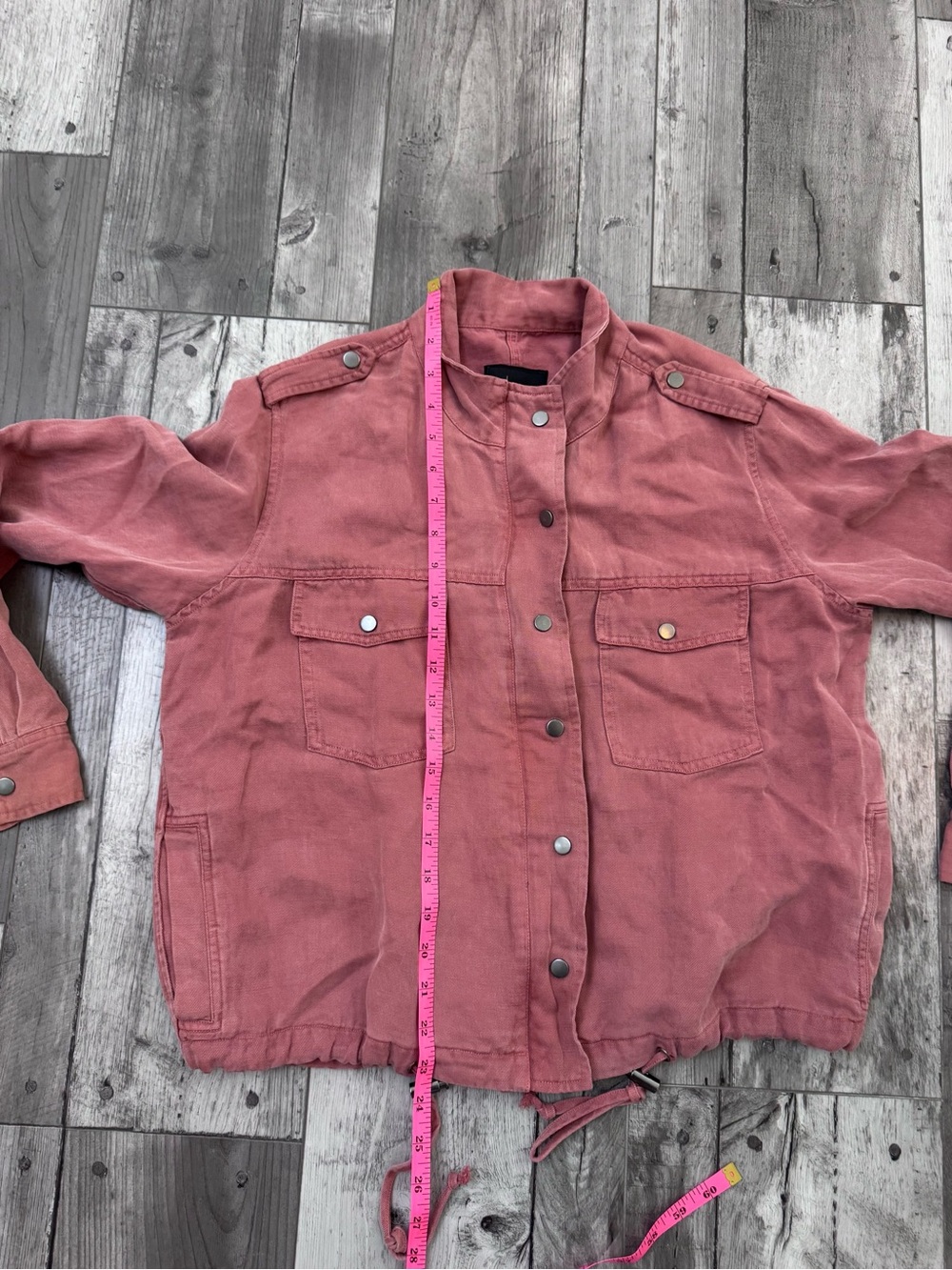Rails Collins Jacket Women Small Full Zip Snaps Lyocell Linen Brick Color - Picture 6 of 12